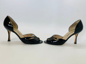 Manolo Blahnik Black D’orsay Sandal Size 39 1/2