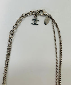 CHANEL Black CC Pendant Necklace