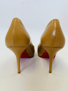 Christian Louboutin Camel Prorata 90 Pump Size 39 1/2