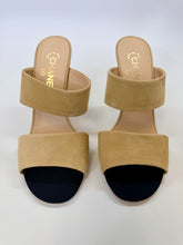 Load image into Gallery viewer, CHANEL Beige Suede and Man Made Pearl Mule Size 39 1/2