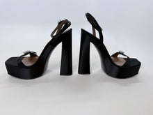 Load image into Gallery viewer, Giuseppe Zanotti Black Himari Crystal Platform Wedge Size 36