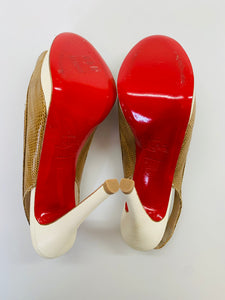Christian Louboutin Jefferson Plato 140 Platform Slingback Size 39 1/2