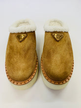 Load image into Gallery viewer, Prada Cinnamon Platform Slippers Size 37