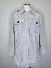 Load image into Gallery viewer, Self Portrait Grey Suede Jacket Sizes 2 and 4
