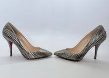 Load image into Gallery viewer, Christian Louboutin So Kate Ivory and Brown Python Pump Size 39 1/2