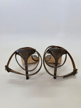 Load image into Gallery viewer, Manolo Blahnik Gold Metallic Glitter Newfi Sandal Size 38 1/2