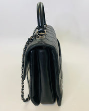 Load image into Gallery viewer, CHANEL Large Black Flap Bag With Handle