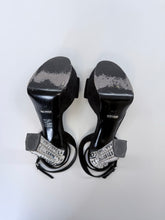Load image into Gallery viewer, Gucci Black Crystal Platform Sandals Size 37 1/2