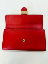 Load image into Gallery viewer, Gucci Red Interlocking G Continental Flap Wallet