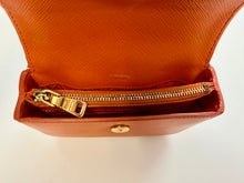 Load image into Gallery viewer, Prada Orange Saffiano Leather Pouch