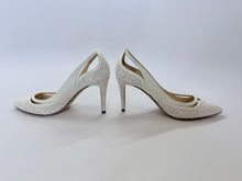Load image into Gallery viewer, Jimmy Choo Hickory Ivory Woven Fabric Pumps Size 37
