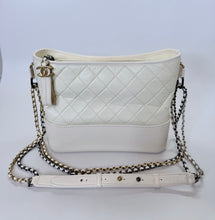 Load image into Gallery viewer, CHANEL Ivory Aged Calfskin Gabrielle Medium Hobo Bag