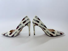 Load image into Gallery viewer, Prada Ivory Lipstick Print Patent Leather Pump Size 37