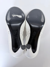 Load image into Gallery viewer, CHANEL White Leather Short CC Boots Size 37 1/2