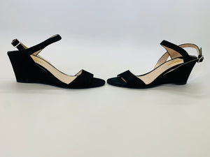 Prada Black Slingback Wedge Size 40