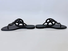 Load image into Gallery viewer, Hermès Noir Egerie Chaine d’ Ancre Sandal Size 39