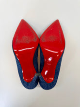 Load image into Gallery viewer, Christian Louboutin Kate 100 Denim Pumps Size 38