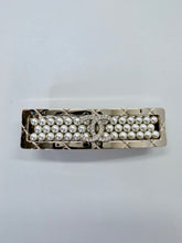 Load image into Gallery viewer, CHANEL CC Man Made Pearl, Crystal and Gold Barrette