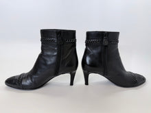 Load image into Gallery viewer, CHANEL Black CC Cap Toe Boot Size 38