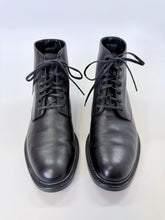 Load image into Gallery viewer, Saint Laurent Black Lace Up Boots Size 37 1/2