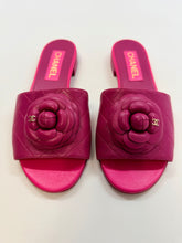 Load image into Gallery viewer, CHANEL Pink Camellia Slide Sandals Size 38