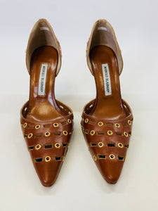 Manolo Blahnik Cognac D’orsay Pumps Size 39