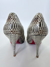 Load image into Gallery viewer, Christian Louboutin So Kate Ivory and Brown Python Pump Size 39 1/2