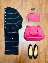 Load image into Gallery viewer, CHANEL Pre-Fall 2023 Black Multicolor Mini Dress With CC Buttons Size 38