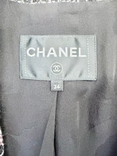 Load image into Gallery viewer, CHANEL 2022 Black, Pink and Silver Tweed Jacket With Lion CC Buttons Size 34