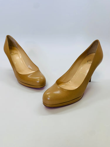 Christian Louboutin Camel Prorata 90 Pump Size 39 1/2