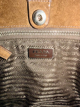 Load image into Gallery viewer, Prada Brown Scamosciato Whipstitched Logo Messenger Bag