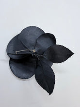 Load image into Gallery viewer, CHANEL Black Camellia Brooch