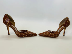 Manolo Blahnik Cognac D’orsay Pumps Size 39