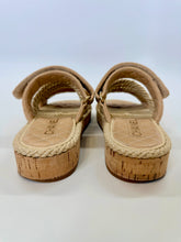 Load image into Gallery viewer, CHANEL Camel Letters Mules Size 38