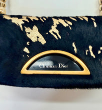 Load image into Gallery viewer, Christian Dior Black and Gold Beaded Strap Malice Handbag