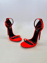 Load image into Gallery viewer, Saint Laurent Neon Orange Jane Sandals Size 39