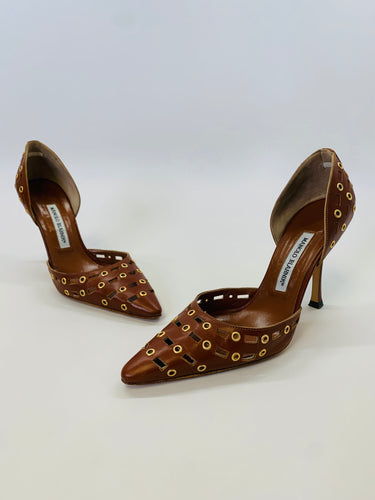 Manolo Blahnik Cognac D’orsay Pumps Size 39