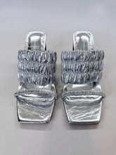Load image into Gallery viewer, Jonathan Simkhai Silver Leather Slide Size 39