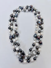 Load image into Gallery viewer, Rainey Elizabeth Extra Long Multicolor Pearl and Pave Diamond Necklace