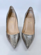 Load image into Gallery viewer, Christian Louboutin So Kate Ivory and Brown Python Pump Size 39 1/2