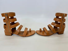 Load image into Gallery viewer, CHANEL Camel CC Strappy Sandals Size 38