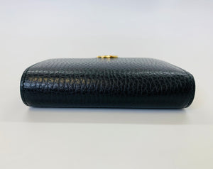 Gucci Black Interlocking G Card Wallet Case