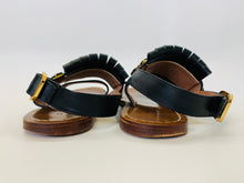 Load image into Gallery viewer, Marni Black Leather and Crystal Sandals Size 40