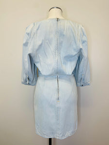 Iro Marcia Bleached Blue Denim Dress Size 36