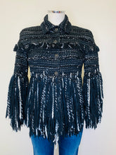 Load image into Gallery viewer, CHANEL Fall 2010 RTW Fringe and Tweed Jacket Size 38