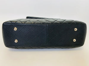 CHANEL Black Large Adjustable Chain Flap Bag