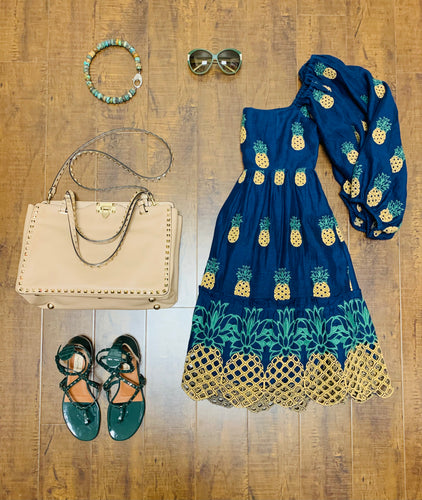 Cara Cara Pineapple Carmen Dress Sizes S and M