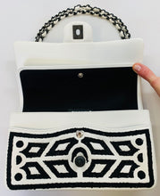 Load image into Gallery viewer, CHANEL White Leather Garden of Versailles Classic Double Flap Bag
