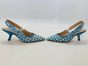 Christian Dior J’Adior Blue and ivory Slingbacks Size 37