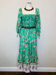 Cara Cara Jacobean Mint Jazzy Dress Sizes M and L